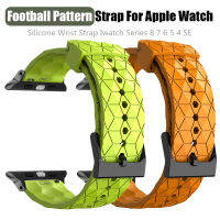 Silicone strap for Apple Watch Ultra 49mm Football Pattern band for iwatch Series 8 7 6 5 4 3 2 SE Sports belt 45mm 44mm 40/41mm Straps