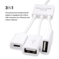 Micro USB OTG Hub Adapter สำหรับสมาร์ทโฟน /แท็บเล็ต Micro USB Splitter สำหรับ Apple Samsung Lenovo