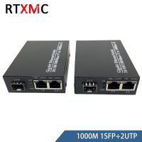 2ชิ้นไฟเบอร์ SFP ไปยัง2พอร์ต RJ45กิกะบิต SFP มินิเครื่องแปลงสัญญาณ1000Mbps SFP ไฟเบอร๋จิกะบิตสื่อแสงเครื่องแปลงสัญญาณแผลงที่แปลงจุดเชื่อมต่อส่วนประกอบเน็ตเวิค