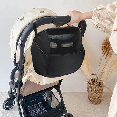 Universal Baby Stroller Organizer พร้อมที่วางแก้วที่เก็บผ้าอ้อมกระเป๋าสำหรับศัพท์กุญแจของเล่นการออกแบบกะทัดรัด