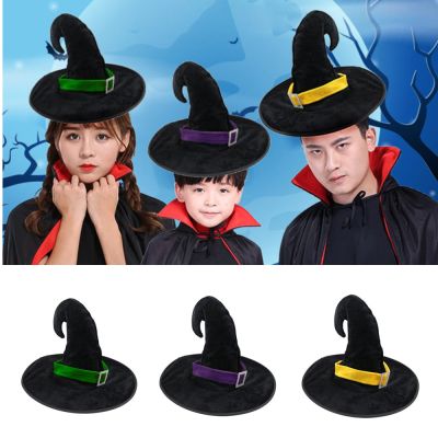 Halloween Velvet Witch Hats Breathable Funny Wizard Hat Vintage Hallowen Fancy Dress Party Costume Accessoriies Party Supplies