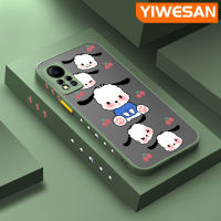 YIWESAN เคสสำหรับ InFinix Hot 11S NFC ลายการ์ตูนน่ารักลาย Pochacco ขอบสี่เหลี่ยมซิลิโคนนิ่มเคสเคสโทรศัพท์แบบแข็งกันกระแทกเคสป้องกันกล้องฝาปิดเลนส์เต็มตัว