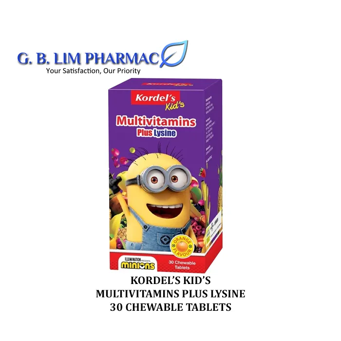 KORDEL'S KIDS MULTIVITAMINS PLUS LYSINE 30 CHEWABLE TABLETS (EXP 2802