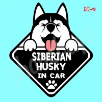 ( Promotion+++) คุ้มที่สุด DIC43 สติ๊กเกอร์ ติดรถ Siberian Husky Dog In Car สติ๊กเกอร์ติดรถ car sticker ราคาดี สติ ก เกอร์ ติด รถ สติ๊กเกอร์ ออฟ โร ด สติ ก เกอร์ ข้าง รถ กระบะ สติ ก เกอร์ ข้าง รถ สวย ๆ