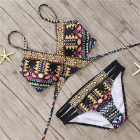 2018 Sexy Bandage Aztec Biquini String Strappy Swim Wear Bathing Suit Swimsuit Beachwear Swimwear Women Brazilian Bikini