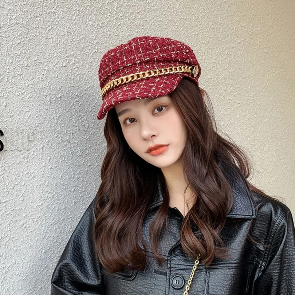 Women's Korean Fashion elegant couple beret hat（#Plaid, checkered,  Grid）Retro adjustment sun protection cotton cap, Women's Fashion, Watches &  Accessories, Hats & Beanies on Carousell