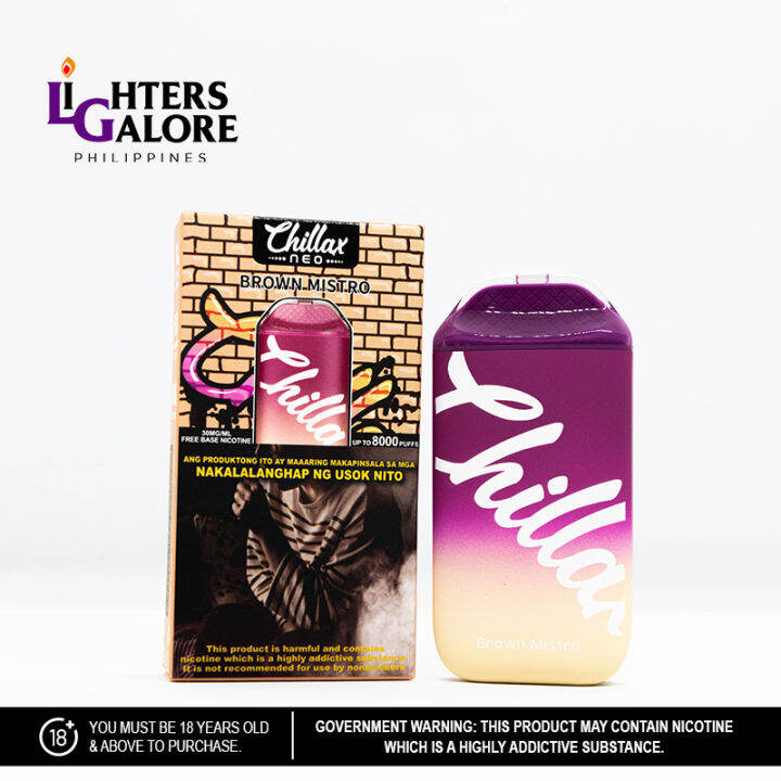 Lighters Galore CHILLAX NEO DISPOSABLE VAPE PEN 8000PUFFS 30MG