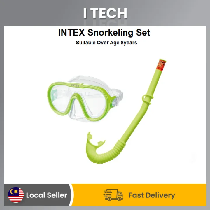 INTEX 55642 Original Complete Set Snorkeling Mask Intex Goggle Intex