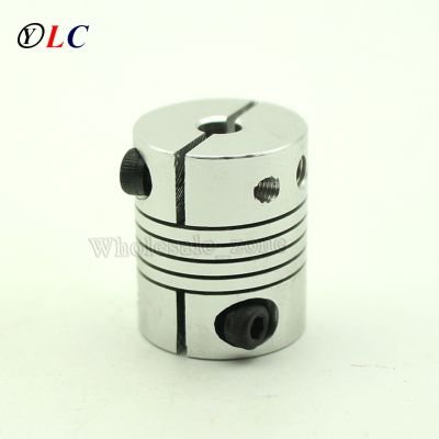 Aluminium 5/6/6.35/7/8/10/12mm 5x5 mm CNC Motor Jaw Shaft Coupler 5mm To 5mm Flexible Coupling D25 L30 DxL 25x30mm