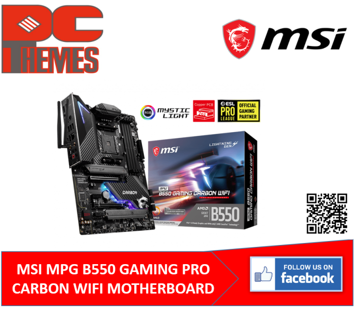 MSI MPG B550 GAMING CARBON WIFI AMD MOTHERBOARD | Lazada Singapore