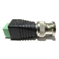 10Pcs Male Metal BNC Connector with DC Connector Plug Screw Terminal UTP Video Balun for CCTV Surveillance Camera