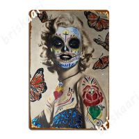 Marilyn Monroe Day Of The Dead Poster Metal Plaque Wall Mural Mural Wall Decor Create Tin Sign Poster