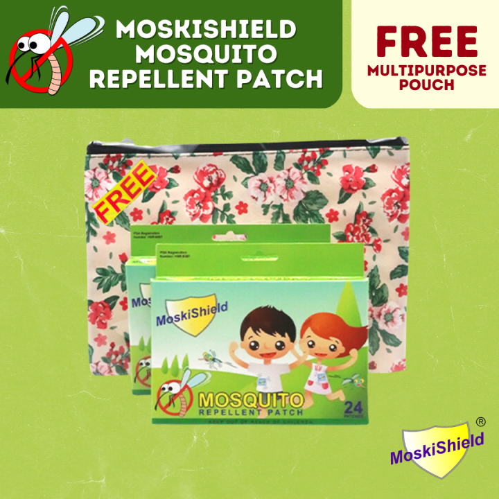 [2 boxes + 1 FREE multipurpose pouch] MoskiShield Mosquito Repellent