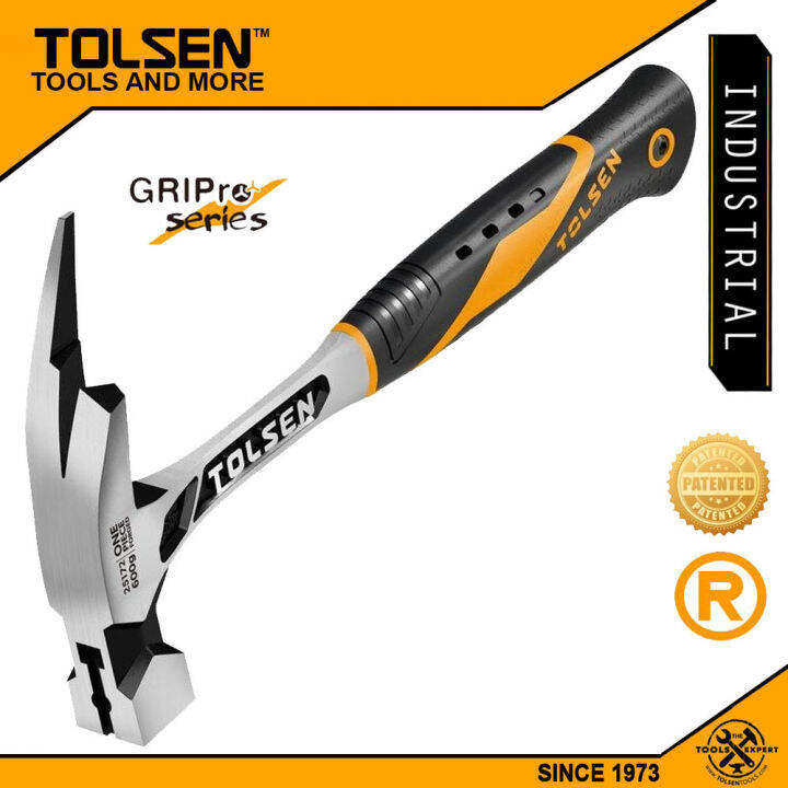 Tolsen One Piece Roofing Hammer (600g) GRIPro Series Patented