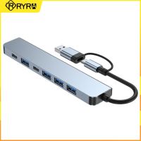 Hyra USB3.0 Type C USB แท่นวางมือถือ C ฮับ4พอร์ต USB 2.0ฮับ PD บัตร TF ฮับ USB USB อะแดปเตอร์สถานีพกพาบางเฉียบ