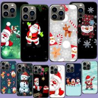 Casing ponsel silikon lunak untuk iPhone casing ponsel pohon rusa kutub Natal casing penutup iPhone 15 14 11 13 Pro Max 12 X XS XR 7 8 Plus SE3