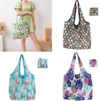 Foldable Eco Shopping Bag Tote Pouch Portable Reusable Grocery Women Storage Bag organizer Cactus Flamingo Dots Female 10-15kg