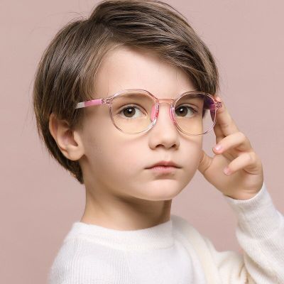 KATELUO แว่นตาสำหรับเด็ก,แว่นตากันแสงสีฟ้าคอมพิวเตอร์สำหรับเด็กผู้ชายเด็กผู้หญิงแบรนด์ดีไซเนอร์กรอบออปติคัลสะท้อนแสง UV400 V8305