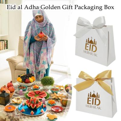 Eid Al-Adha Candy Paper Box Castle Style White Sugar Candy Box L1O0