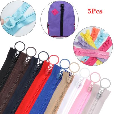 5pcs Resin Zipper 25cm Candy Colors Zippers Trousers Round Ring Zipper Clothing Zipper Coil DIY Sewing Bag Garment Accessories Door Hardware Locks Fab
