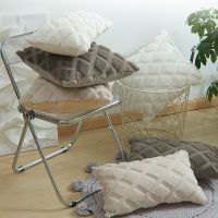 【CW】 New Cushion Soft Throw 30x50 40x40 45x45 Sofa Pillowcase Soild