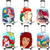 【LZ】✔卍♚  Elastic Case Capa Protetora para Mala Trolley Cases Pequena Sereia Ariel Acessórios de Viagem