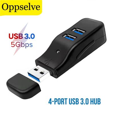 ตัวแยกการถ่ายโอนข้อมูลความเร็วสูง4พอร์ต USB 3.0ฮับต่อพ่วง5Gbps สำหรับพีซีแล็ปท็อปโน๊ตบุคแท็บเล็ตแมคบุ๊ค U Disk Reader Feona