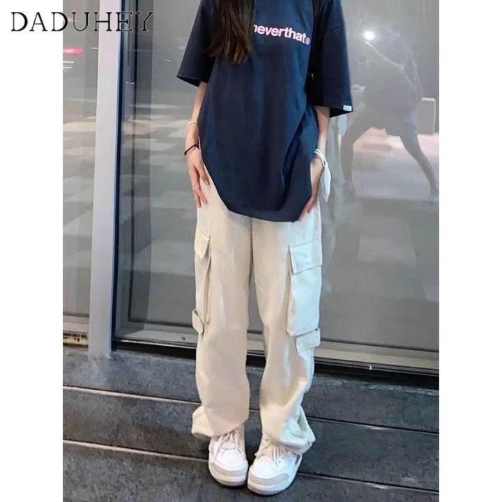 daduhey-women-new-american-style-y2k-multi-pocket-overalls-high-waist-loose-casual-trousers-wide-leg-tube-cargo-pants
