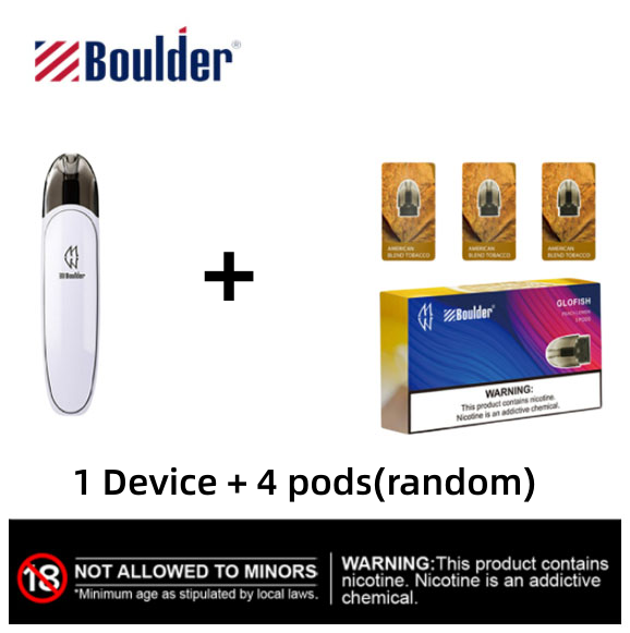 Boulder Vape Kit Set Boulder 1 Device with 4 Pods random juice pod