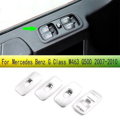 4Pcs Window Lift Switch Cover Decoration Trim Replacement Parts Carbon Fiber for Mercedes Benz G Class W463 G500 2007-2010