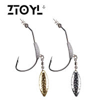 ZTOYL ชดเชยตะขอตกปลากับช้อนโลหะจิ๊กหัว2G-7g Wide Crank fishhooks