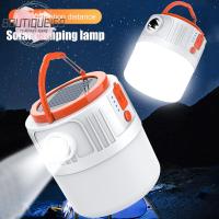 LED Portable Light Emergency Power Bank Solar Camping Lantern with Hook 800mah 300LM USB Charging IP55 for Picnic BBQ Fishing