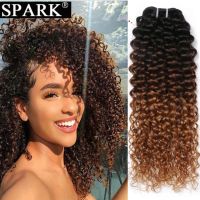 Spark 1/3/4 Bundles Afro Kinky Curly Human Hair Extensions Ombre Brazilian 100% Human Hair Weave Bundles Blonde Brown Black Remy Hand Tool Parts Acces