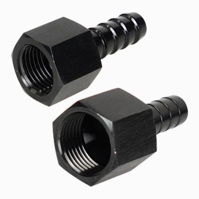 Aluminum Barb Connector Portable Heavy Duty Automotive Parts Accessories Multifunctional Barb Hose Fitting Adapter Reusable Black Aluminum Straight Swivel for Cars superb