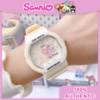 Sanrio นาฬิกาสำหรับเด็กของแท้100%,นาฬิกานาฬิกาควอตซ์เมโลดี้กันน้ำนาฬิกาข้อมือเด็กน่ารักใสกันรอยขีดข่วนและรอยขีดข่วนเป็นของขวัญวันเกิดสำหรับเด็ก356