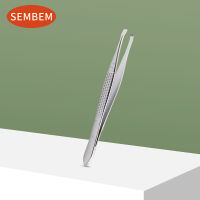 SEMBEM 1pc High Quality Eyebrow Tweezers Stainless Steel Pincet Straight Tip Eyebrow Tweezers Face Hair Removal Tools Tweezer