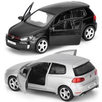 【CC】 RMZ 1/36 6 GTI Alloy Diecast Car Pull Back 2 Doors Opend for Children Gifts