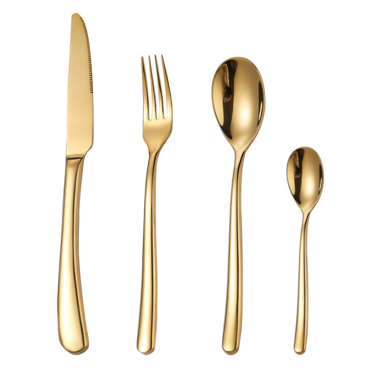 cutlery-set-ชุดช้อนส้อม4ชิ้น-ช้อนเกาหลี-ช้อนส้อม-ช้อนส้อมเกาหลี-ชุดช้อนส้อมสแตนเลส304-ชุดช้อนส้อมมีด