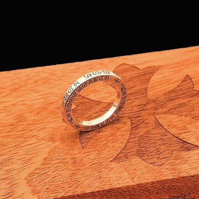 แหวนฮิปฮอปโครเมี่ยมสุดเท่สำหรับคู่รักชายและหญิง3มม. แหวนฮิปฮอปแนวย้อนยุคแนวพังค์ยุโรปและอเมริกา