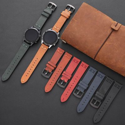 ❀❀ Leather watch strap suitable for GT2 3 pro high-end retro hand-wrestling 20 22 quick release cowhide chain