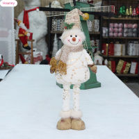 HOONEY ของเล่นตุ๊กตาหิมะแนวคริสต์มาสพร้อมขากล้องตุ๊กตาผ้ากำมะหยี่ประดับตกแต่งอินดอร์และเอาท์ดอร์