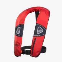 Daiseanuo Red Life Jacket Adult Manual Inflatable 150N Zippered Pocket Fishing Water Sports Float Rafting Boating Accessories  Life Jackets