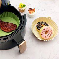 Air Fryer ตะกร้าซิลิโคนแม่พิมพ์ซิลิโคน Air Fryer เตาอบถาดอบพิซซ่าตะกร้าไก่ทอด Reusable Pan Liner อุปกรณ์เสริม