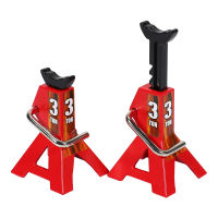 2PCS Metal 3 Ton Simulated Jack Height Adjustable Repair Bracket Scene Tool Lifting Jack for 1/10 TRX4 D90 CC01 RC Climbing Car