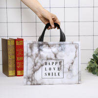 50pc Marble Pattern Plastic Gift Bags Large Thick Portable Storage Shopping Bags Clothing Store Bags Wedding Party Supplies