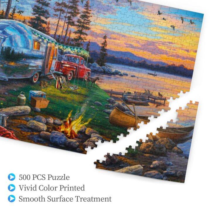 darrell-bush-camping-reflections-wooden-jigsaw-puzzle-500-pieces-educational-toy-painting-art-decor-decompression-toys-500pcs