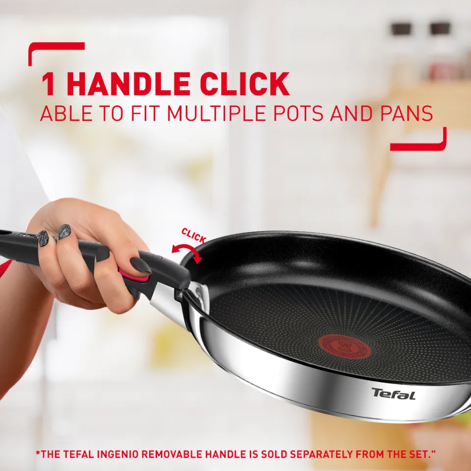 Tefal Emotion Stainless Steel Non-Stick Saute Pan & Lid, 26cm