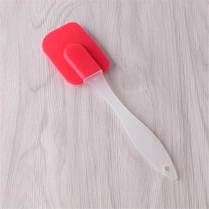 2pc-1pc-red-silicone-spatula-barbeque-brush-cooking-utensil-tool-kit-heat-resistant-bbq-oil-condiment-brushes-cake-cream-scraper