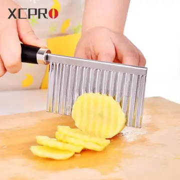 1pc Stainless Steel Wavy Potato Cutter For French Fries, Wavy Cuts &  Decorative Designs