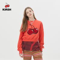 [KIRSH] BIG CHERRY BOUCLE CROP SWEAT